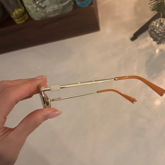 Miu Miu Gold Sunglasses - Picture 2 of 6